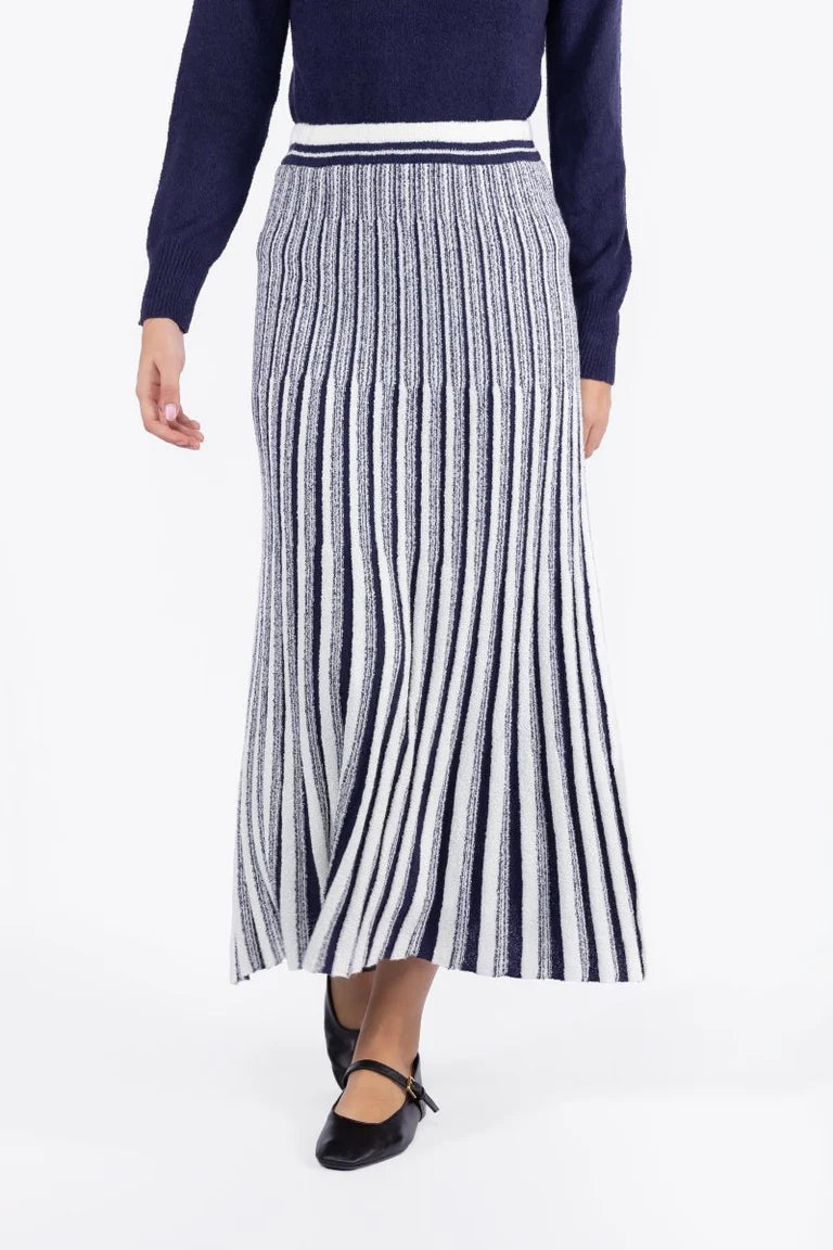 Sophia Skirt (White/Navy)