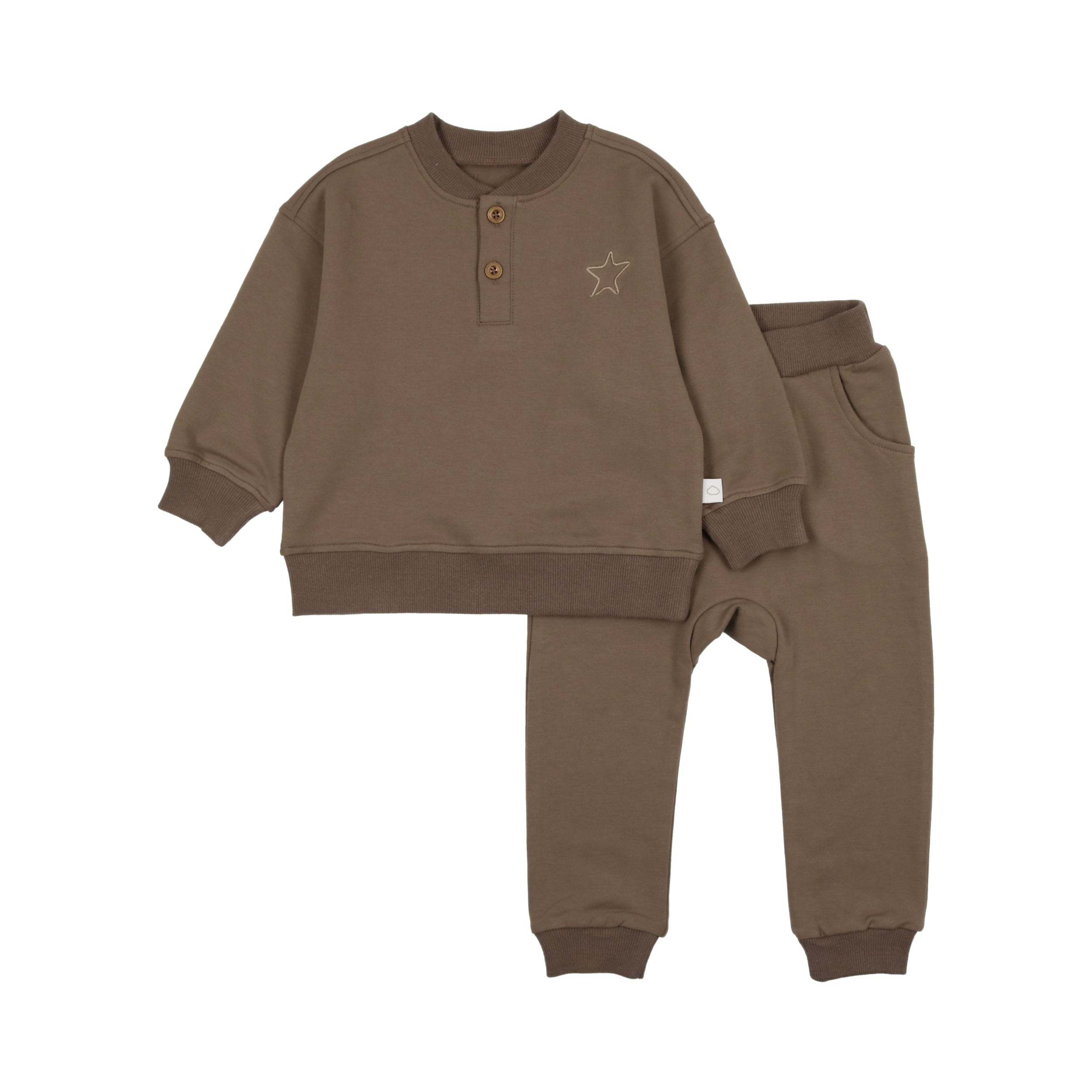 Henley Star Sweatsuit- Olive