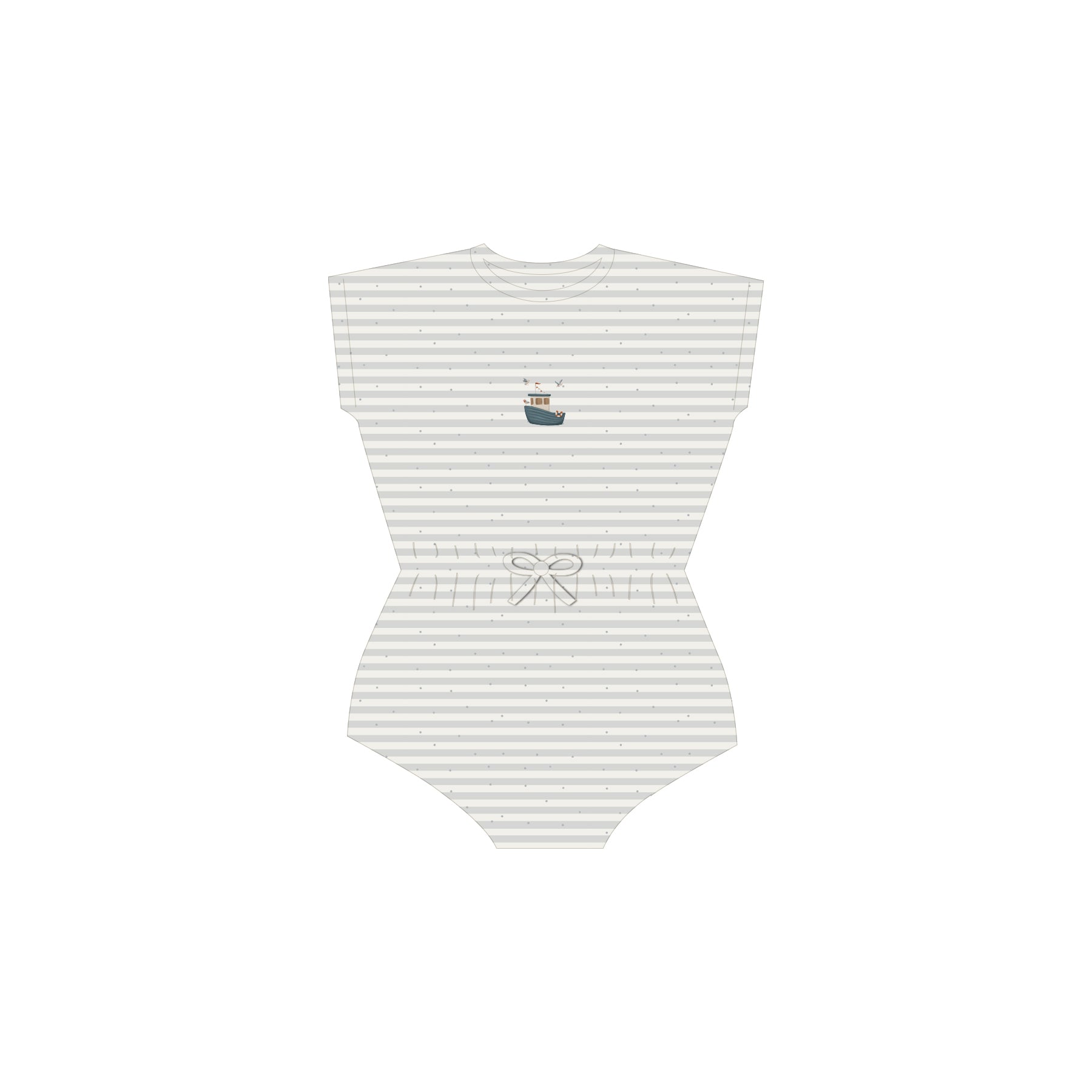 Boys Romper - Blue - Nautical Stripe