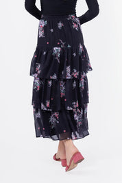 Suri Skirt (Black Flower)
