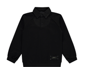 Mock Denim Collared Sweatshirt