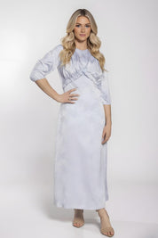 TONAL FLORAL MIDI DRESS AVAILABLE IN 2 COLORS  (26SM1)