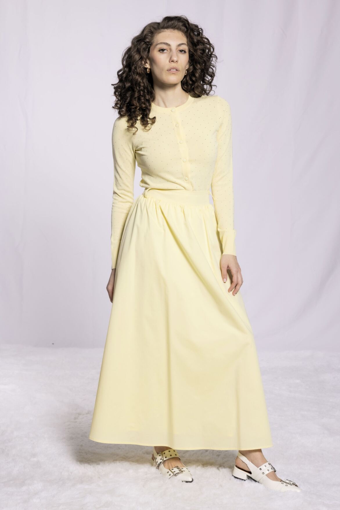 MIDI SKIRT AVAILABLE IN 4 COLORS(26SM14)