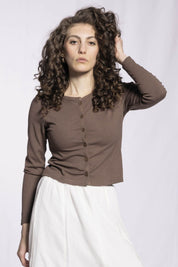 MICRO-RIBBED CARDIGAN AVAILABLE IN 6 COLORS (26SM32)