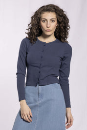 MICRO-RIBBED CARDIGAN AVAILABLE IN 6 COLORS (26SM32)