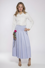 PLEATED MIDI SKIRT AVAILABLE IN 3 COLORS  (26SM20)