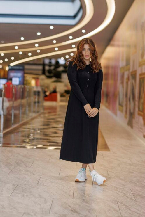 V NECK THIN STRIPED RIBBED CARDIGAN 25108
