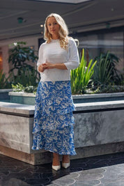 LAYERED PRINTED SKIRT 25104
