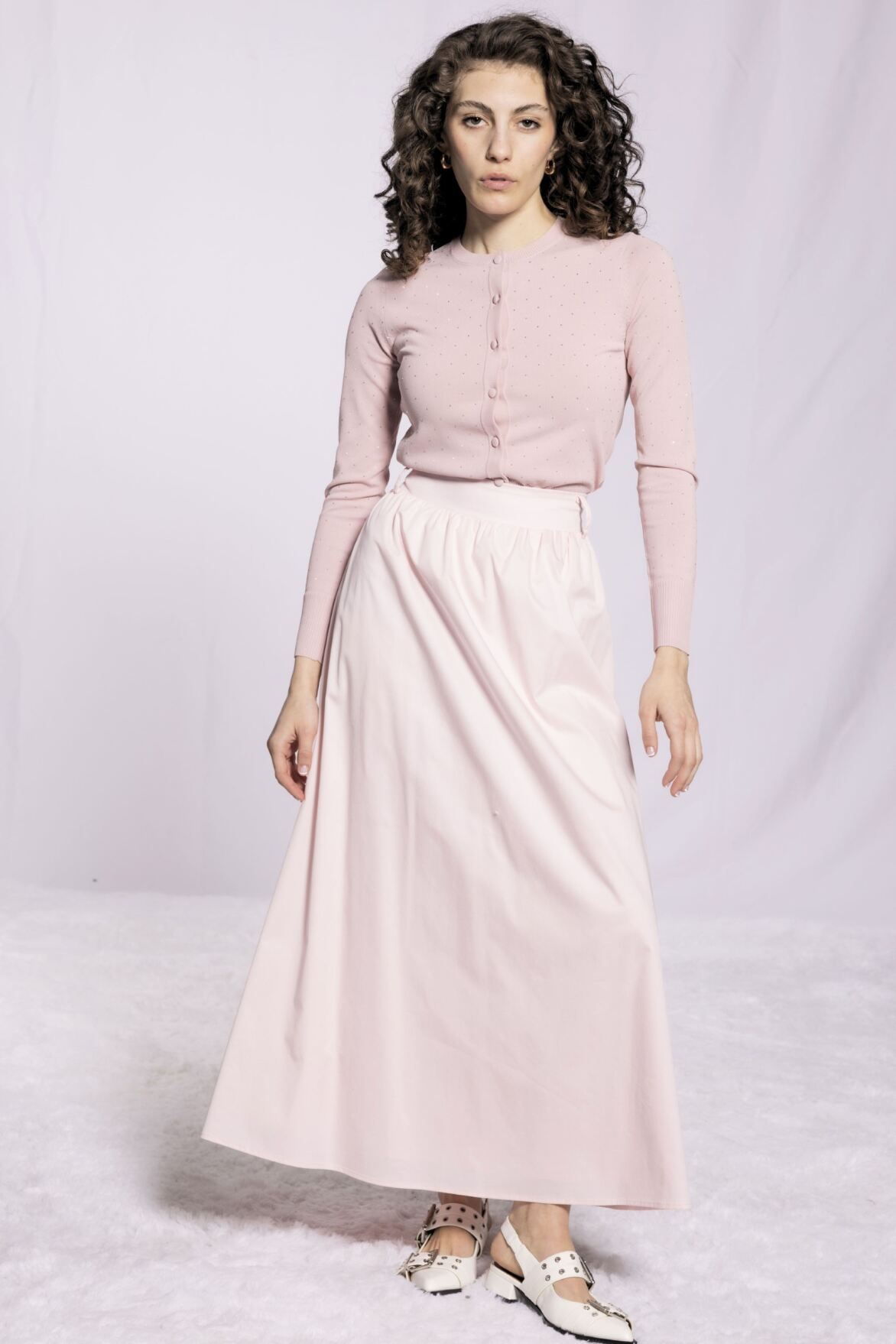MIDI SKIRT AVAILABLE IN 4 COLORS(26SM14)