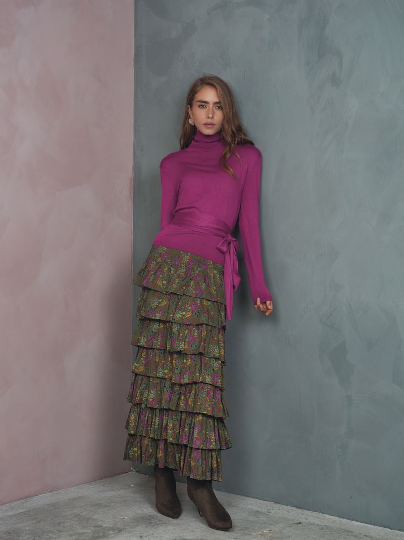 Ruffled Maxi Skirt