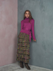 Ruffled Maxi Skirt