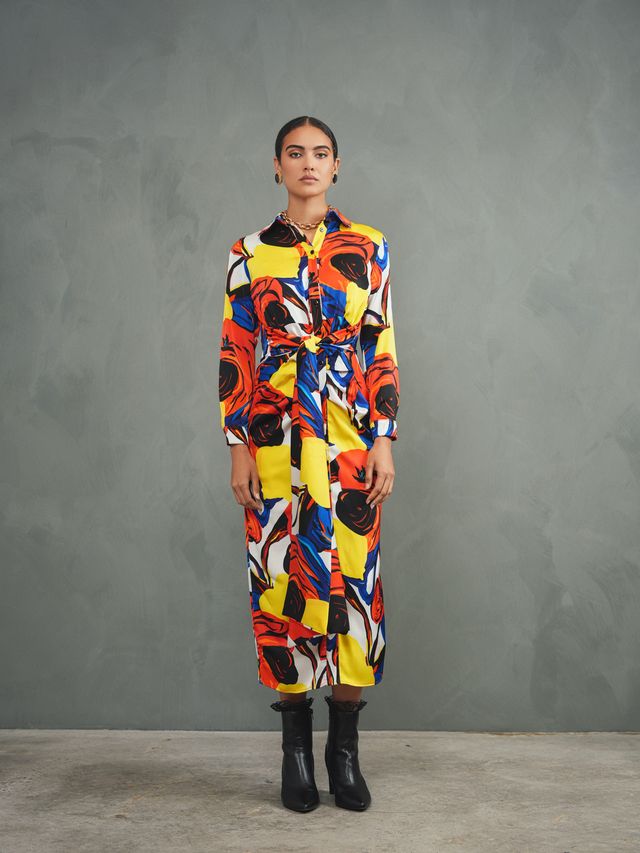 Print Tie Dress