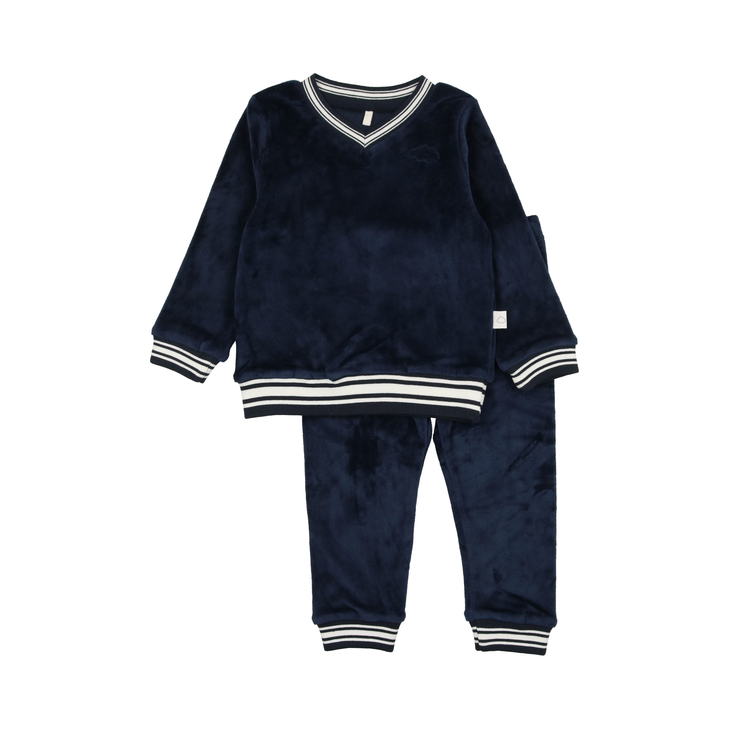 Velour Varsity PJ- Midnight Blue