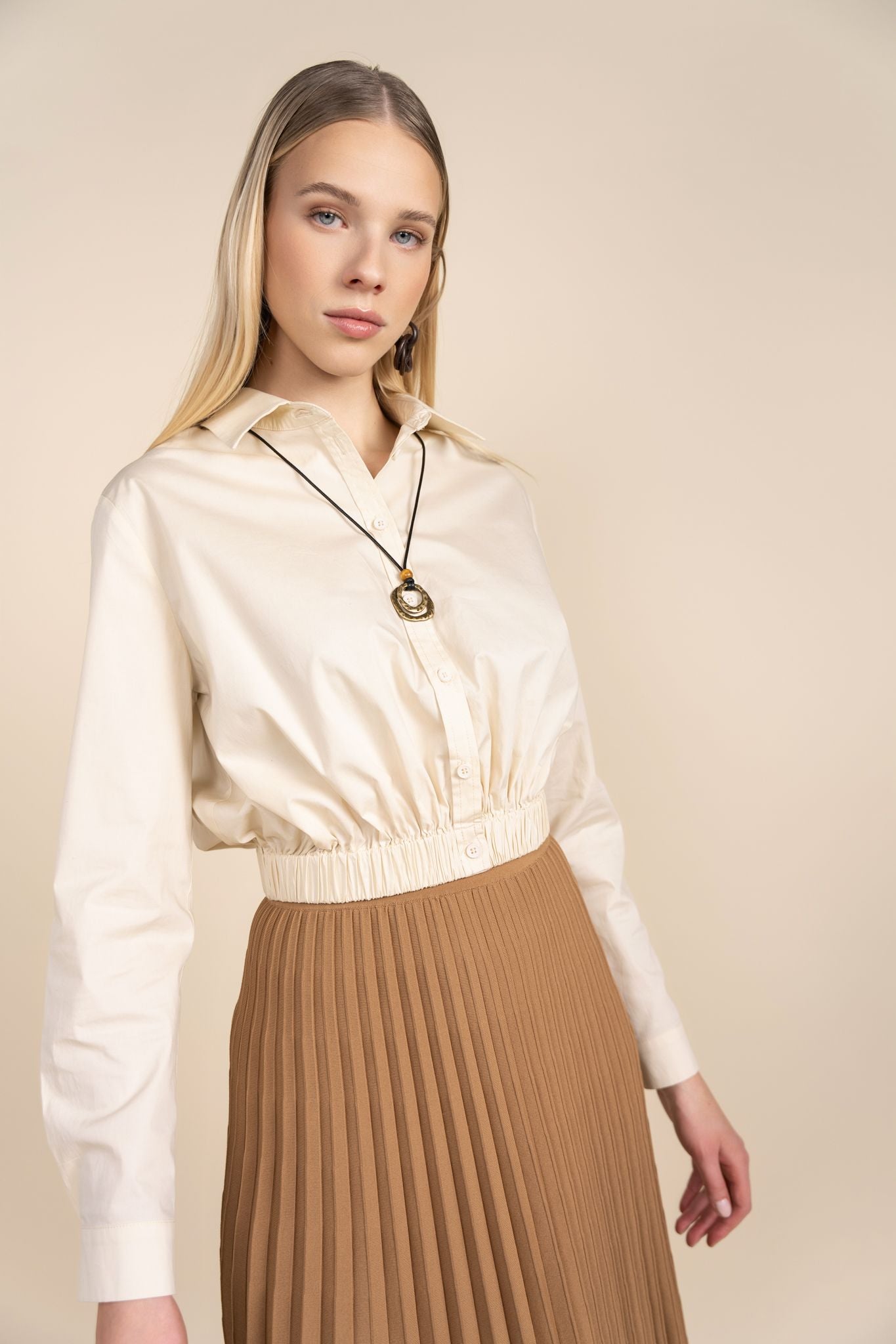 Logan Blouse in Cream