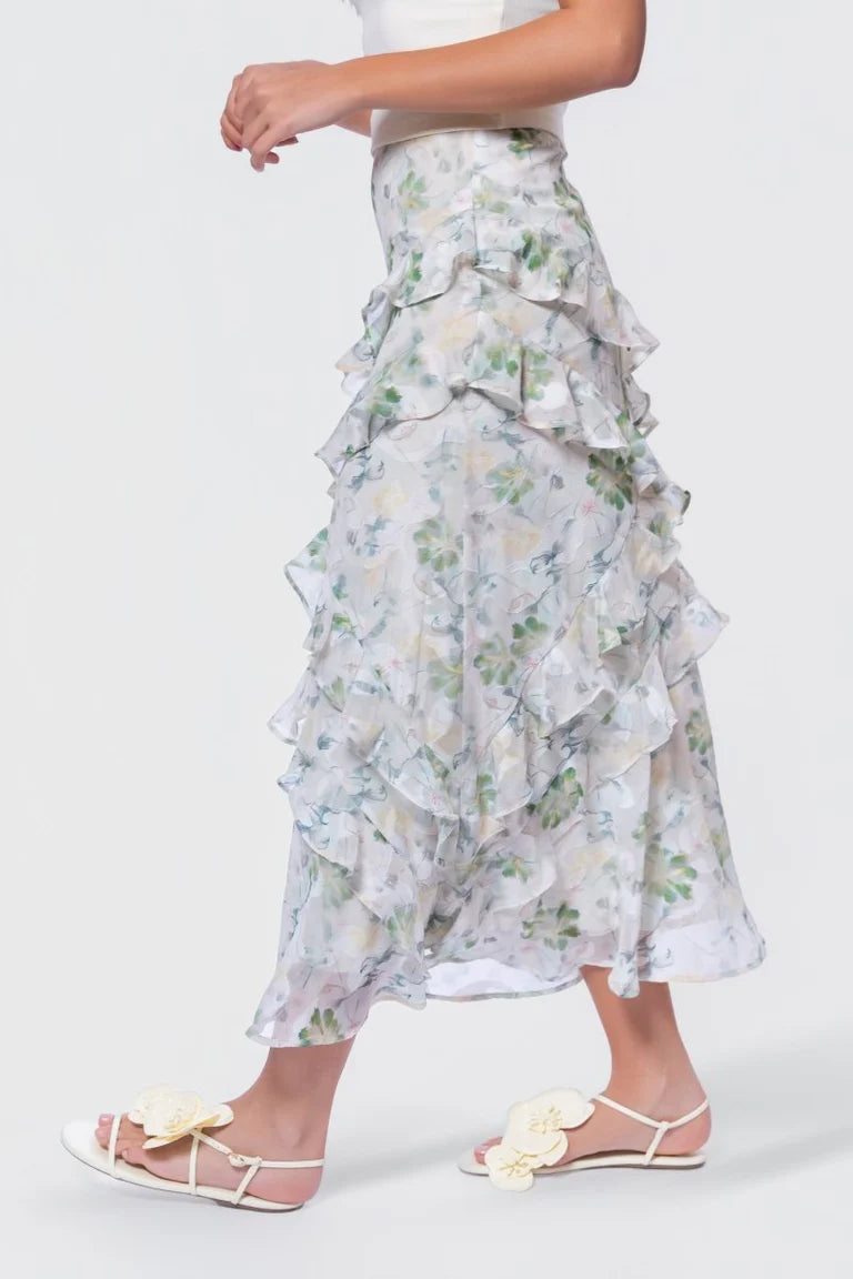 Zella Skirt (White/Green)