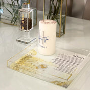 painted gold havdalah plate