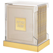 hardcover leather lucite bencher set